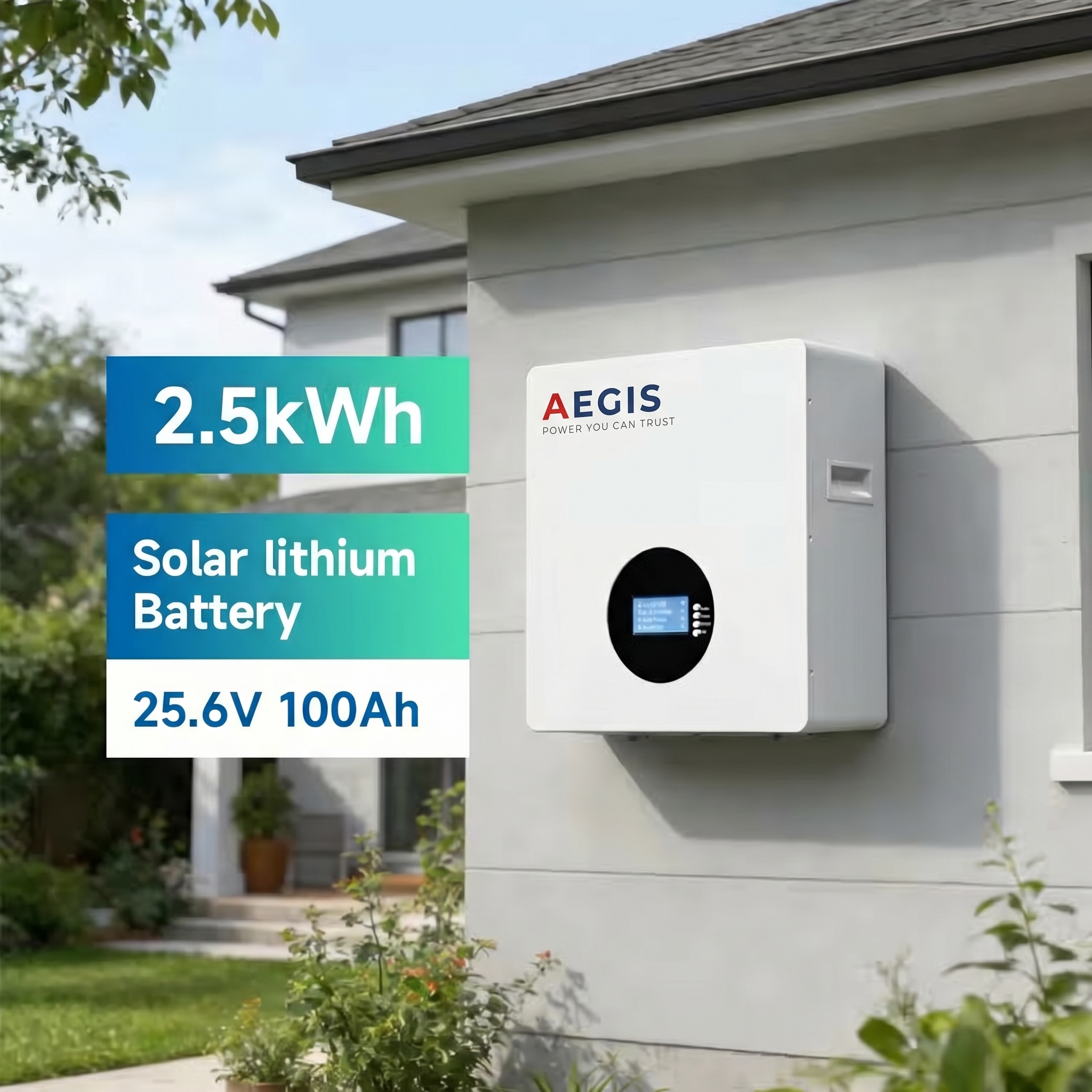 AEGIS WM-2.5K | 2.56kWh Wall-Mounted Battery